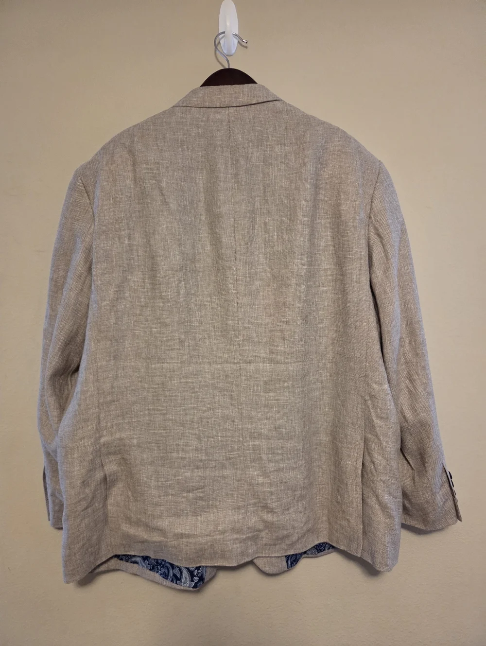 Oak Hill Sport Coat Blazer 2XL 50R/52R Linen Rayon Tan - Picture 4 of 14